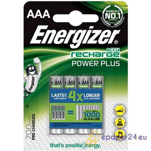 Akumulatorki Energizer Power Plus AAA HR3 700mAh (4) Akumulatorki Energizer Power Plus AAA HR3 700mAh (4)
