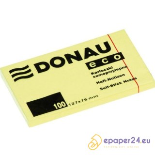 Karteczki Donau Eco 76x127mm żółte (100)