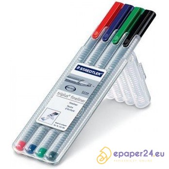 CIENKOPISY STAEDTLER TRIPLUS FINELINER 4 KOLORY CIENKOPISY STAEDTLER TRIPLUS FINELINER 4 KOLORY
