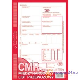 CMR MIĘDZYNARODOWY LIST PRZEWOZOWY A4 (O+5K)