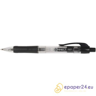 Długopisy Q-Connect 0.7mm czarne (10)