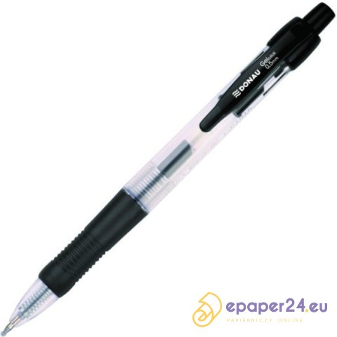 Długopis żelowy Donau Gelclick 0.5mm czarny Długopis żelowy Donau Gelclick 0.5mm czarny