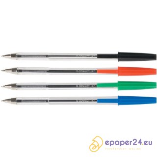 Długopisy Q-Connect 0.7mm czarne (20)