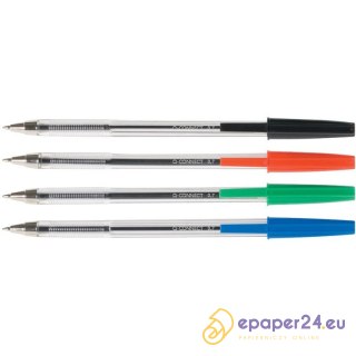 Długopisy Q-Connect 0.7mm zielone (20)