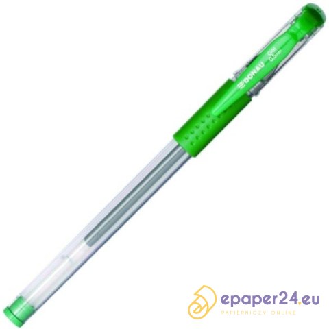Długopis żelowy Donau Gel 0.5mm zielony Długopis żelowy Donau Gel 0.5mm zielony