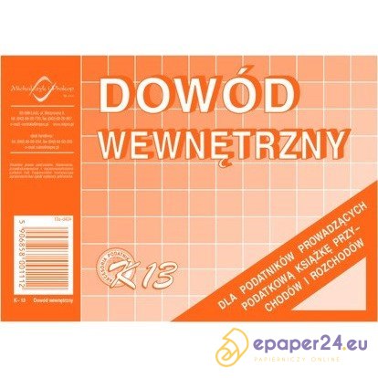 DOWÓD WEWNĘTRZNY A6 DOWÓD WEWNĘTRZNY A6