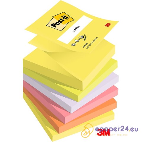 Karteczki Post-it Z-Notes 76x76mm (R330NR) mix kolorów (6x100) Karteczki Post-it Z-Notes 76x76mm (R330NR) mix kolorów (6x100)