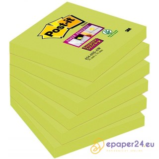 KARTECZKI POST-IT SUPER STICKY 76x76mm ZIELONE (6x90)