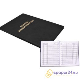 Dziennik korespondencyjny A4 300 kartek czarny