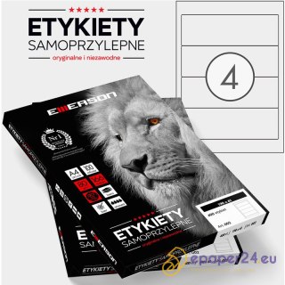 Etykiety Emerson A4 190x61mm białe (100)