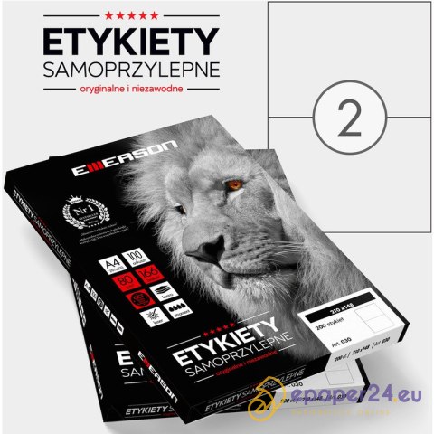 Etykiety Emerson A4 210x148mm białe (100) Etykiety Emerson A4 210x148mm białe (100)