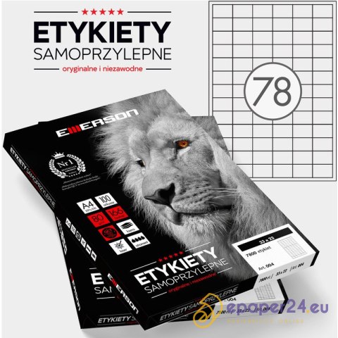 Etykiety Emerson A4 33x22mm białe (100) Etykiety Emerson A4 33x22mm białe (100)