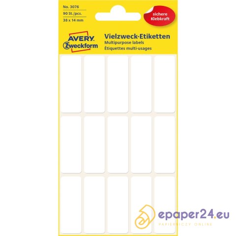 ETYKIETY AVERY 38*14mm DO OPISU RĘCZNEGO BIAŁE (6) ETYKIETY AVERY 38*14mm DO OPISU RĘCZNEGO BIAŁE (6)