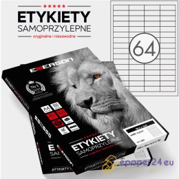 Etykiety Emerson A4 48.5x16.9mm białe (100)