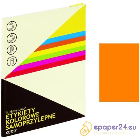 ETYKIETY A4 GRAND 210mm*297mm POMARAŃCZOWE (25) ETYKIETY A4 GRAND 210mm*297mm POMARAŃCZOWE (25)