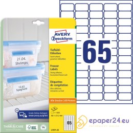 ETYKIETY A4 AVERY 38,1*21,2mm BIAŁE (25)