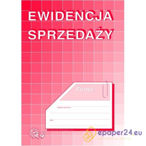 EWIDENCJA SPRZEDAŻY A5 EWIDENCJA SPRZEDAŻY A5