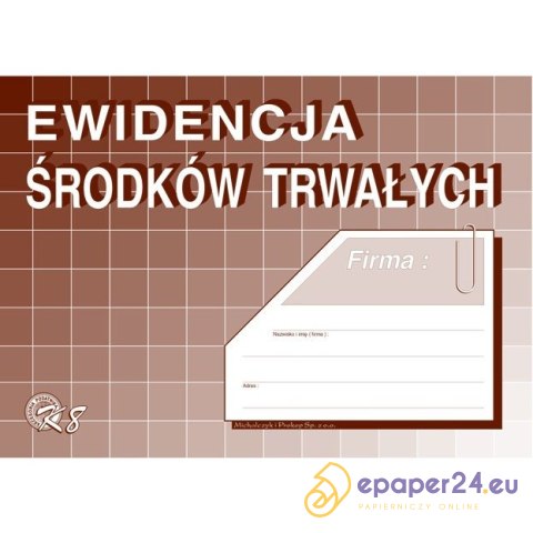 EWIDENCJA ŚRODKÓW TRWAŁYCH A5 EWIDENCJA ŚRODKÓW TRWAŁYCH A5