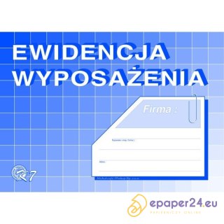 EWIDENCJA WYPOSAŻENIA A5