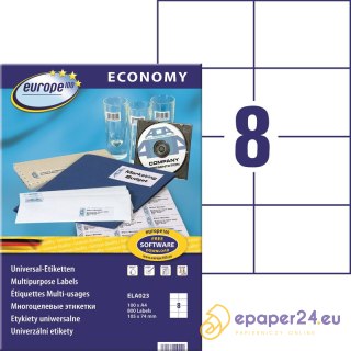 Etykiety Europe100 A4 105x74mm białe (100)