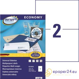 Etykiety Europe100 A4 210x148mm białe (100)