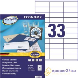 Etykiety Europe100 A4 70x25.4mm białe (100)