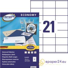 Etykiety Europe100 A4 70x41mm białe (100)