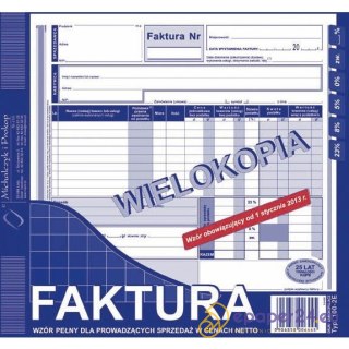 FAKTURA VAT 2/3 A4 (WIELOKOPIA)