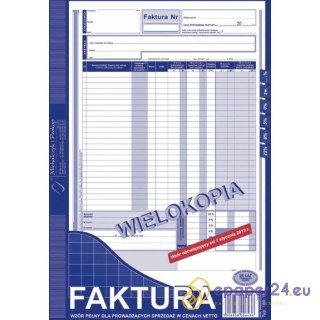 FAKTURA VAT A4 (WIELOKOPIA)
