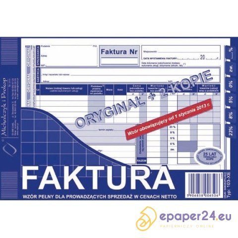 FAKTURA VAT A5 (O+2K) FAKTURA VAT A5 (O+2K)