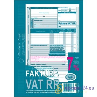 FAKTURA VAT RR A5 (O+1K)