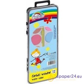 FARBY AKWARELOWE FIORELLO 4g*12 KOLORÓW