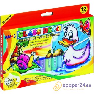 FARBY WITRAŻOWE AMOS 10,5ml*12 KOLORÓW