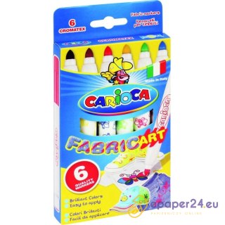 FLAMASTRY DO TKANIN CARIOCA 6 KOLORÓW