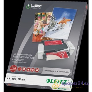 FOLIA LAMINACYJNA LEITZ A3/175µm BŁYSK (100)