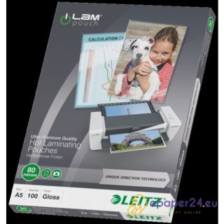 FOLIA LAMINACYJNA LEITZ A5/80µm BŁYSK (100)