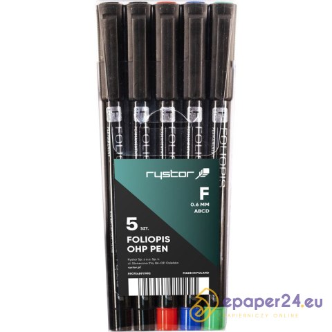FOLIOPISY RYSTOR FF-6 3 KOLORY+2 CZARNE FOLIOPISY RYSTOR FF-6 3 KOLORY+2 CZARNE
