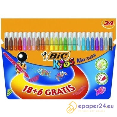 Flamastry BiC Kids Kid Couleur 24 kolory Flamastry BiC Kids Kid Couleur 24 kolory