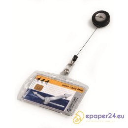 HOLDER DO KARTY DURABLE 54x85mm Z MECHANIZMEM ŚCIĄGAJĄCYM