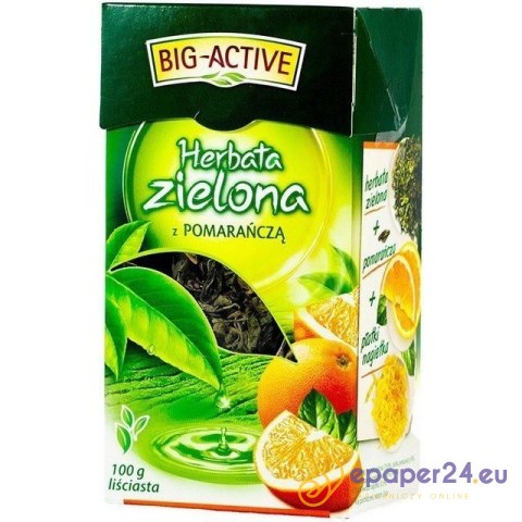 Herbata Big-Active 100g zielona z pomarańczą Herbata Big-Active 100g zielona z pomarańczą