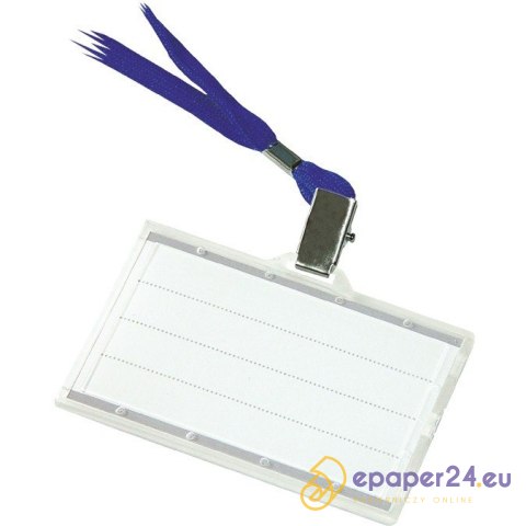 Identyfikator Donau 85x50mm z taśmą niebieską Identyfikator Donau 85x50mm z taśmą niebieską