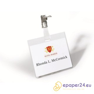 IDENTYFIKATOR DURABLE 60x90mm POZIOMY Z KLIPEM