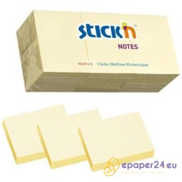 KARTECZKI STICK'N 38*51mm ZÓŁTE PASTEL (12*100)