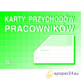 KARTY PRZYCHODÓW PRACOWNIKÓW A5