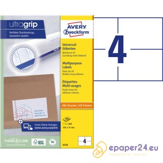 ETYKIETY A5 AVERY 105*74mm BIAŁE (200)
