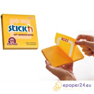 KARTECZKI STICK'N 76*76mm ŻÓŁTE (100)