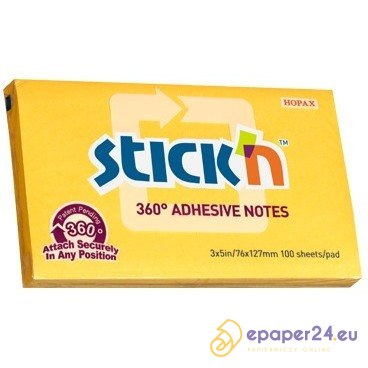 KARTECZKI STICK'N 76*127mm ŻÓŁTE (100) KARTECZKI STICK'N 76*127mm ŻÓŁTE (100)