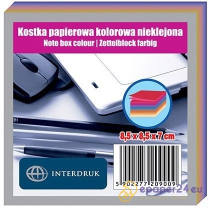 KOSTKA PAPIEROWA 85x85x50mm NIEKLEJONA KOLOR KOSTKA PAPIEROWA 85x85x50mm NIEKLEJONA KOLOR