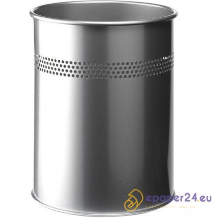 KOSZ NA ŚMIECI DURABLE 15L METALOWY SREBRNY KOSZ NA ŚMIECI DURABLE 15L METALOWY SREBRNY