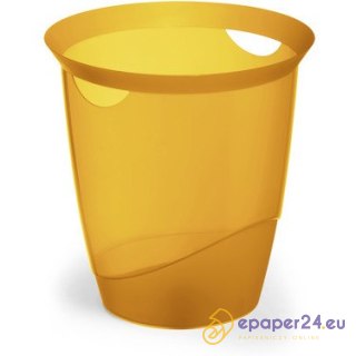 KOSZ NA ŚMIECI DURABLE 16L POMARAŃCZOWY TRANSPARENTNY